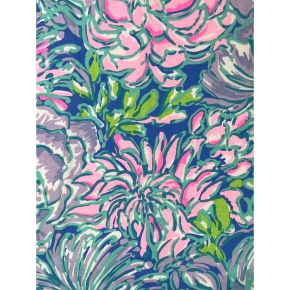 Lilly Pulitzer Size M Blue Pink Sherrill Multi in Full Bloom Dress 3/4 Sleeve - Picture 6 of 7